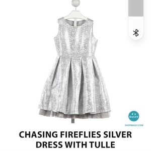 Chasing fireflies silver girls dress